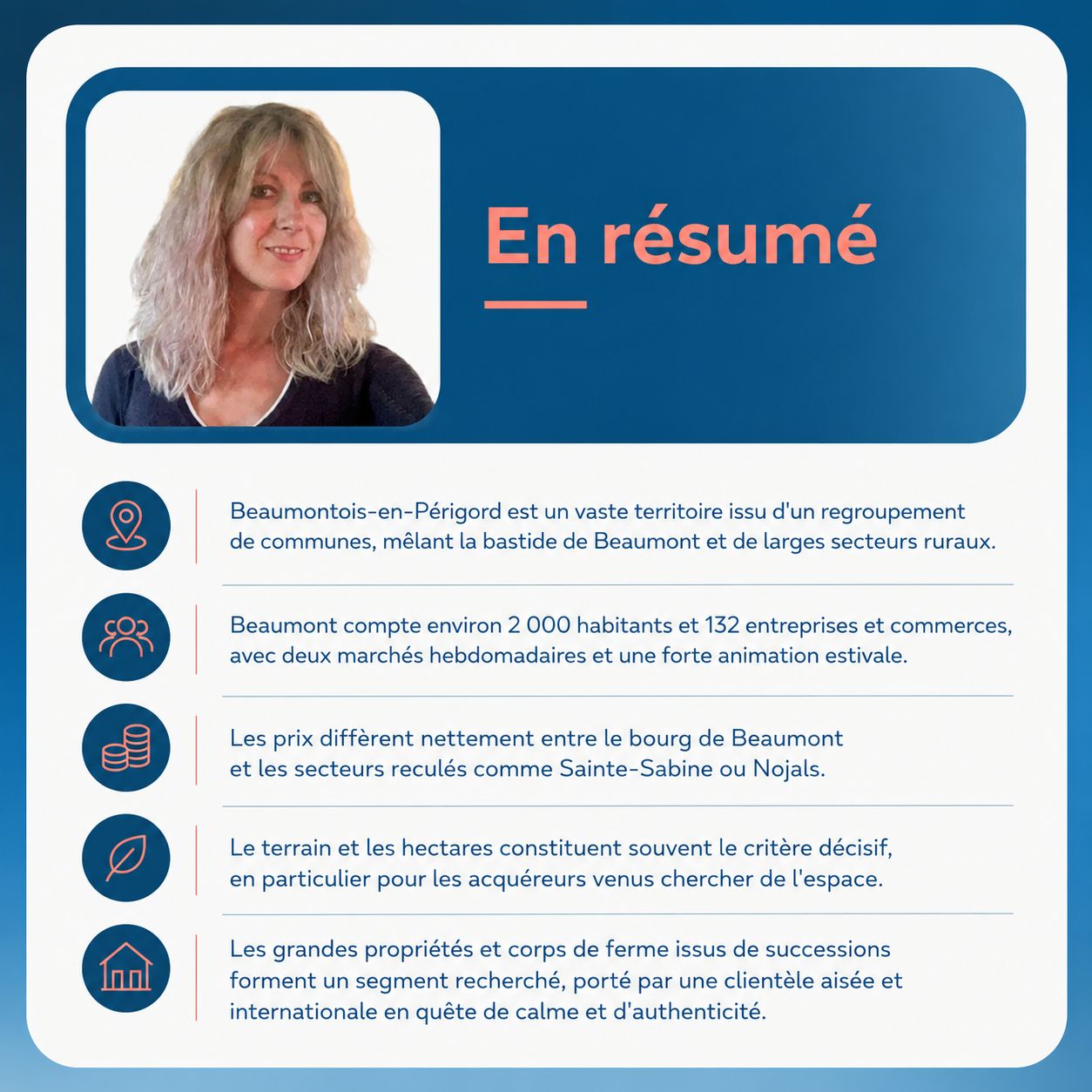 Infographie — vendre sa maison en Beaumontois-en-Périgord